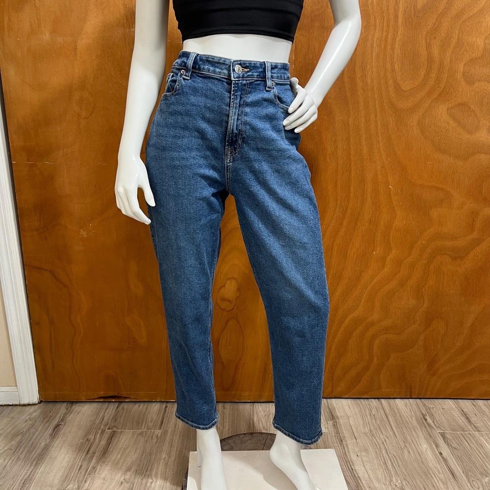 American Eagle Womens Size 10 High Waist Stretch Mom Jeans Medium Wash